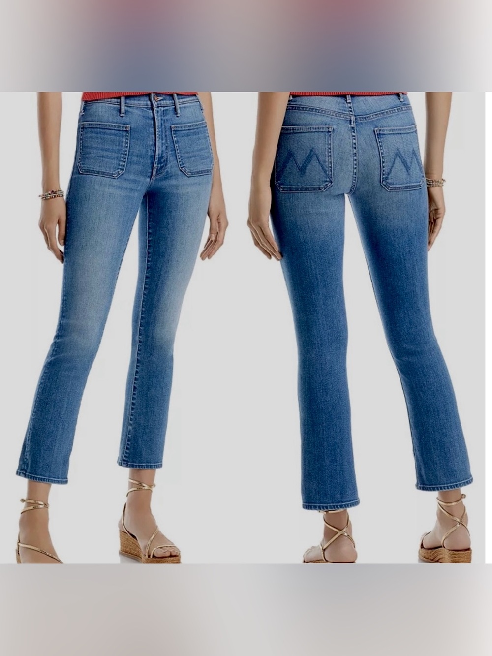 Mother Denim Patch Pocket Insider
Ankle in Happy Pill Sz 24